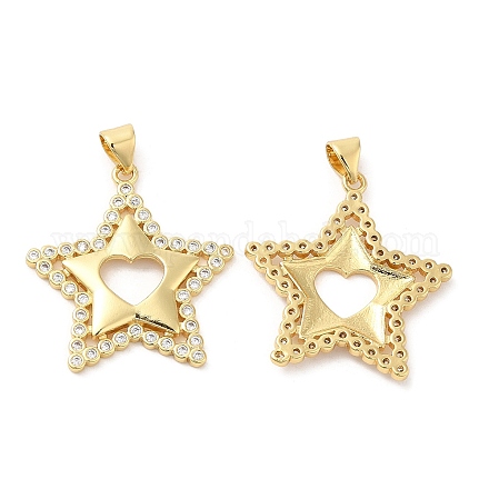 Латунные микро проложить кубического циркония подвески KK-M249-24G-1