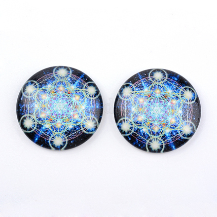 Кабошоны из стекла X-GGLA-L012-12mm-03-1