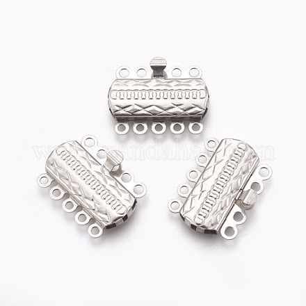 Многорядные застежки-коробочки из нержавеющей стали 201 STAS-E441-01P-1
