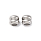 201 Stainless Steel Beads, with Rubber Inside, Slider Beads, Column, Grooved Beads, Anti-Tarnish, Stainless Steel Color, 7x8mm, Hole: 3mm