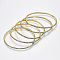 Brass Claw Chain Stretch Bracelets, with Rhinestone, AB Color Plated, Golden, Light Sapphire AB, 2 inch(5cm), 2mm