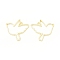 Rack Plating Alloy Bird Open Back Bezel Pendants, For DIY UV Resin, Epoxy Resin, Pressed Flower Jewelry,  Cadmium Free & Nickel Free & Lead Free , Light Gold, 28.5x30x2mm, Hole: 2mm