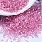 MIYUKI Delica Beads, Cylinder, Japanese Seed Beads, 11/0, (DB1875) Silk Inside Dyed Light Carnation AB, 1.3x1.6mm, Hole: 0.8mm, about 10000pcs/bag, 50g/bag