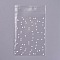 Printed Plastic Bags, with Adhesive, Frosted, Clear, 13x8cm, 100pcs/bag
