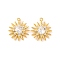 Brass Micro Pave Clear Cubic Zirconia Pendants, Star, Real 18K Gold Plated, 16.2x14.3x4.3mm, Hole: 1.2mm