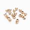 Brass Bead Caps, Nickel Free, Apetalous, Raw(Unplated), 4x3mm, Hole: 1.5mm