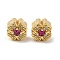 Rack Plating Brass Micro Pave Cubic Zirconia Beads, Long-Lasting Plated, Lead Free & Cadmium Free, Clover, Real 18K Gold Plated, 9.3x9.3x8.5mm, Hole: 3.3mm