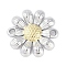 304 Stainless Steel Links Connector Charms, Sunflower, Golden & Stainless Steel Color, 14x2mm, Hole: 1.2mm