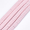 Spray Painted Non-magnetic Synthetic Hematite Multi-Strand Links, Two Hole Carrier Beads, For Tile Elastic Bracelets Making, Rectangle, Pink, 2x5x2mm, Hole: 0.6mm, about 170pcs/strand, 15.9 inch