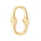 Brass Linking Rings, Oval Shape, Rack Plating, Long-Lasting Plated, Nickel Free, Real 18K Gold Plated, 18.5x12x4.5mm, Hole: 15x3~5.5mm