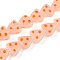 Handmade Lampwork Beads Strands, Triangle with Dot, Light Salmon, 12~14x13.5~14x6.5~8mm, Hole: 1.2~1.5mm, about 35pcs/strand, 17.72 inch(45cm)
