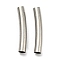 Non-Tarnish 304 Stainless Steel Tube Beads, Curved Tube, Stainless Steel Color, 15x2.5mm, Hole: 2mm