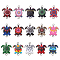 60Pcs 15 Styles Alloy Enamel Connector Charms, Sea Turtle Links, Platinum, Mixed Color, 24x18mm, hole: 1.9mm, 4pcs/style