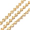 Ion Plating(IP) 304 Stainless Steel Flower Link Chains, with Spool, Unwelded, Golden, 6x4x0.6mm, about 32.81 Feet(10m)/Roll