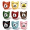 Handmade Lampwork Beads, with Enamel, Dog, Mixed Color, 14~14.5x14.5x14~14.5mm, Hole: 1.4mm