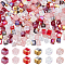 SUNNYCLUE 1 Box 300Pcs 6 Colors 4mm Cube Glass Bead Bulk Square Crystal Beads Red Transparent AB Color Plated Faceted Loose Spacer Bead for Jewelry Making Bracelet Necklace DIY Crafts Accessories
