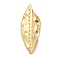 304 Stainless Steel Pendants, Leaf Charms, PVD Vacuum Plating, Real 18K Gold Plated, 38.5x15.5x3.5mm, Hole: 1mm