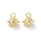 Rack Plating Brass Cup Peg Bails, Lead Free & Cadmium Free Free, Real 24K Gold Plated, 7.5x7mm, Hole: 1.6mm
