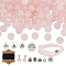 DIY Gemstone Chakra Theme Pendant Decoration Making Kit, Including Natural Rose Quartz Round Beads & Bullet Pendants, Alloy Tree & Buddha Head Pendants, 7~27x0.65~23.5x0.65~15mm, Hole: 1~7x1~3.5mm