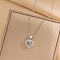 Heart 304 Stainless Steel Micro Pave Cubic Zirconia Pendant Necklaces for Women, Stainless Steel Color, 15.94 inch(40.5cm)