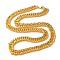 Iron Cuban Link Chain Necklaces for Women Men, Golden, 23.62 inch(60cm), Link: 12x10x1.8mm