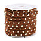 Faux Suede Cord, with Golden Tone Alloy Rivet, For Punk Rock Jewelry Making, Sienna, 5x2.5mm, about 5.46 yards(5m)/roll