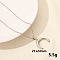 Vintage Stainless Steel Double Horn Pendant Necklaces, Elegant DIY Jewelry Accessory, Stainless Steel Color, 15.75 inch(40cm)