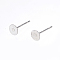 Non-Tarnish 304 Stainless Steel Stud Earring Findings, Stainless Steel Color, 12x5mm, Pin: 0.7mm
