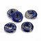 Natural Lapis Lazuli Pendants, Donut/Pi Disc, 18x4.5~5.5mm, Hole: 5.5mm