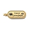 Oval with 12 Constellation 304 Stainless Steel Rhinestone Pendants, with Enamel, Ion Plating(IP), Real 18K Gold Plated, Cancer, 46x19x2mm, Hole: 6x3.5mm