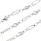 Non-Tarnish 304 Stainless Steel Link Chain, Soldered, Stainless Steel Color, Heart: 9x4.5x2mm