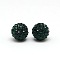 Polymer Clay Rhinestone Beads, Pave Disco Ball Beads, Grade A, Round, PP9, Emerald, PP9(1.5~1.6mm), 6mm, Hole: 1.2mm