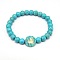 Minimalist European Style Constellation Synthetic Turquoise Beaded Stretch Bracelets for Women, Sagittarius
