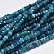 Faceted Rondelle Natural Apatite Bead Strands, 4x3mm, Hole: 0.8mm, about 156pcs/strand, 15.5 inch