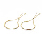 Brass Micro Pave Cubic Zirconia Slider Bracelets, Bolo Bracelets, Nickel Free, Colorful, Real 16K Gold Plated, Inner Diameter: 1-7/8x1-7/8 inch(5.7x4.8cm), 3mm