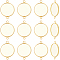 Beebeecraft 1 Box 30Pcs 20mm Tray 18K Gold Plated Stainless Steel Cabochon Connectors Settings for DIY Jewelry Making