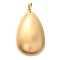 PVD Vacuum Plating 304 Stainless Steel Pendants, Real 18K Gold Plated, Teardrop, 44x26x6.5mm, Hole: 5x2.5mm