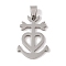 Non-Tarnish 201 Stainless Steel Pendants, Camargue Cross Charm, Stainless Steel Color, 30x20x1.5mm, Hole: 4x7mm