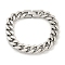 Non-Tarnish 201 Stainless Steel Cuban Link Chain Bracelets for Women and Men, Stainless Steel Color, 7-7/8 inch(20cm)