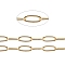 Ion Plating(IP) 304 Stainless Steel Paperclip Chains, Soldered, with Spool, Golden, 4.8x2.5x0.5mm, about 32.8 Feet(10m)/roll