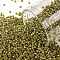 TOHO Round Seed Beads, Japanese Seed Beads, (991) Gilt Lined Peridot, 15/0, 1.5mm, Hole: 0.7mm, about 15000pcs/50g