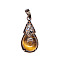 Retro Hollow Natural Tiger Eye  Pendants, Teardrop Pendants with Red Copper Metal Finding , 31x15mm