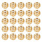 30Pcs Alloy Hollow Beads, Round, Cadmium Free & Lead Free, Real 18K Gold Plated, 8x7~8mm, Hole: 1.5~2mm