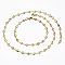 304 Stainless Steel Heart Link Chain Jewelry Sets, Necklaces and Bracelets, with Lobster Claw Clasps, Golden, 17.72 inch(45cm), 5mm, 8-1/4 inch(210mm)
