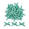 Polyester Costume Accessories, Bowknot, Turquoise, 16x19x3mm