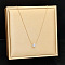 Stainless Steel 6-Claw Clear Cubic Zirconia Flat Round Pendant Necklaces, Women's Summer Clavicle Chain Necklaces, Rose Gold,