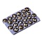 Glass Pendants, Snowflake, Size: about 25mm wide, 28mm long, 14mm thick, hole: 1.5mm
