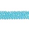 Transparent Electroplate Glass Beads Strands, AB Color Plated, Faceted, Bicone, Light Sky Blue, 4x4mm, Hole: 0.8mm, about 80~85pcs/strand, 30~32cm