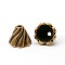 Tibetan Style Bead Caps, Red Copper, Cadmium Free & Lead Free, 13x12mm, Hole: 2mm, Inner Diameter: 10mm