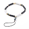 Polymer Clay Heishi Beaded Mobile Straps, with Acrylic Enamel Beads, Glass Beads and Brass Beads, Word Love, Golden, Colorful, 21.5cm